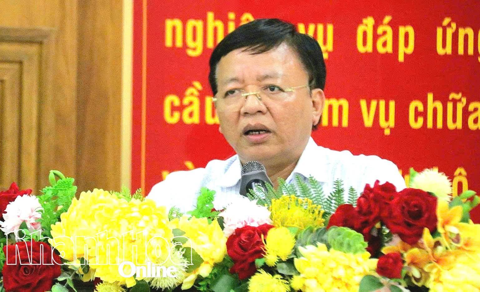 Phó Chủ tịch UBND tỉnh Lê Huyền phát biểu tại hội nghị