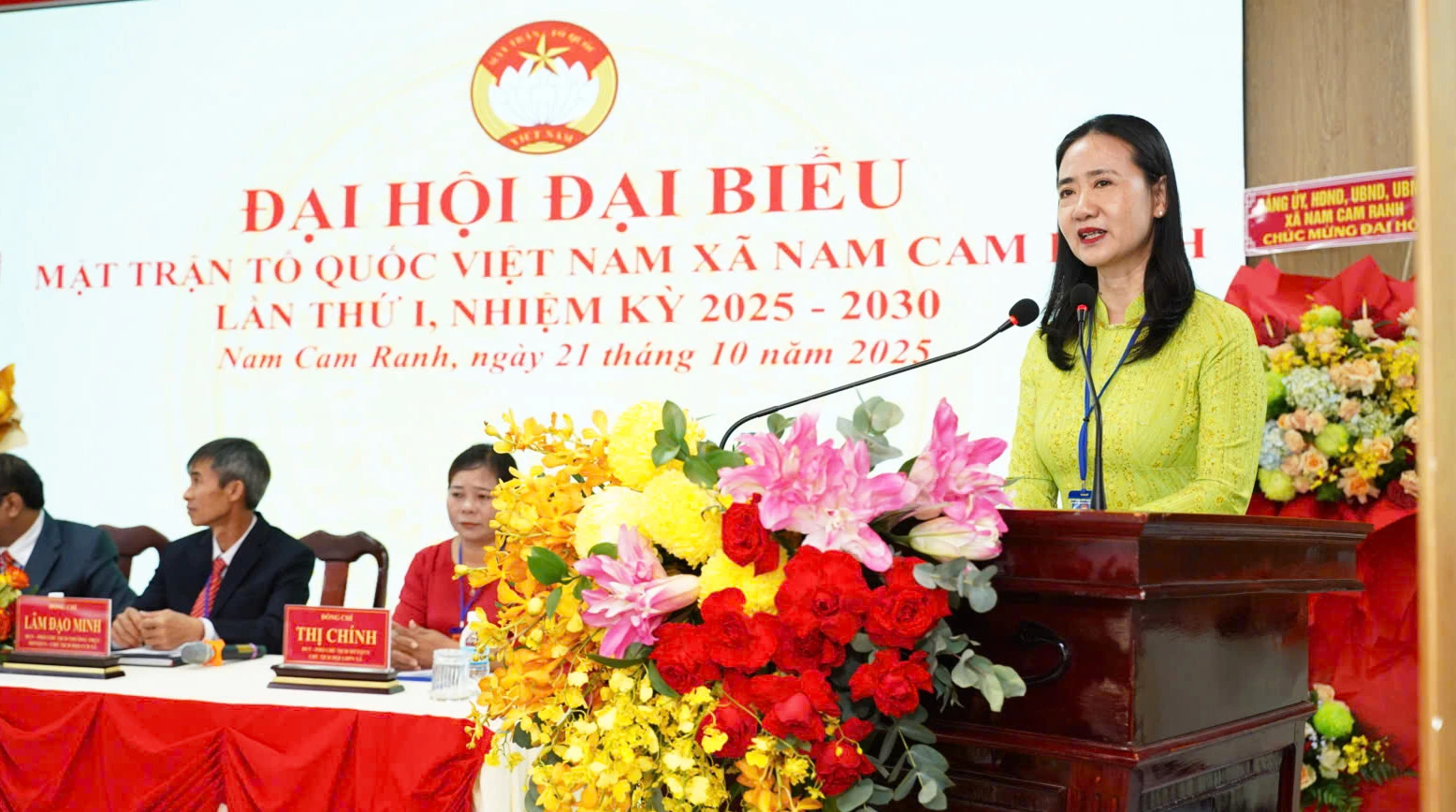 Đồng chí Nguyễn Quỳnh Nga phát biểu chỉ đạo Đại hội