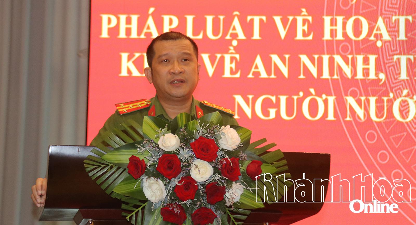 Đại tá Trần Minh Trúc phát biểu chỉ đạo tại hội nghị