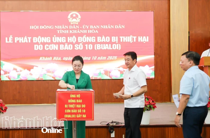 HĐND và UBND tỉnh Khánh Hòa phát động ủng hộ đồng bào bị thiệt hại do bão lũ gây ra