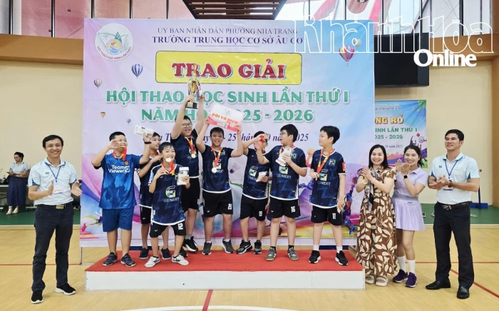 Trường THCS Âu Cơ trao giải Hội thao học sinh lần I, năm học 2025 - 2026