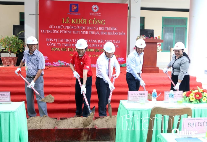 Khởi công sửa chữa hội trường và phòng ở cho học sinh Trường Phổ thông Dân tộc nội trú THPT Ninh Thuận