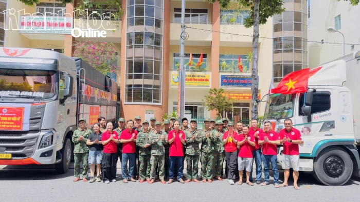 Hội Chữ thập đỏ tỉnh Khánh Hòa tiếp tục đưa 30 tấn hàng hỗ trợ người dân miền Bắc bị ảnh hưởng bởi mưa lũ