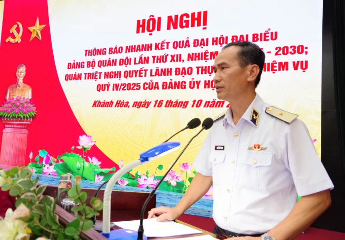 Học viện Hải quân thông báo nhanh kết quả Đại hội đại biểu Đảng bộ Quân đội lần thứ XII