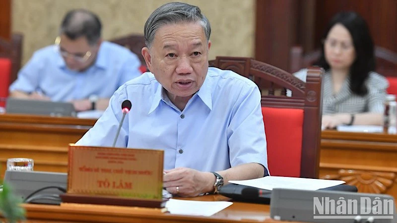 Tổng Bí thư Tô Lâm. 
