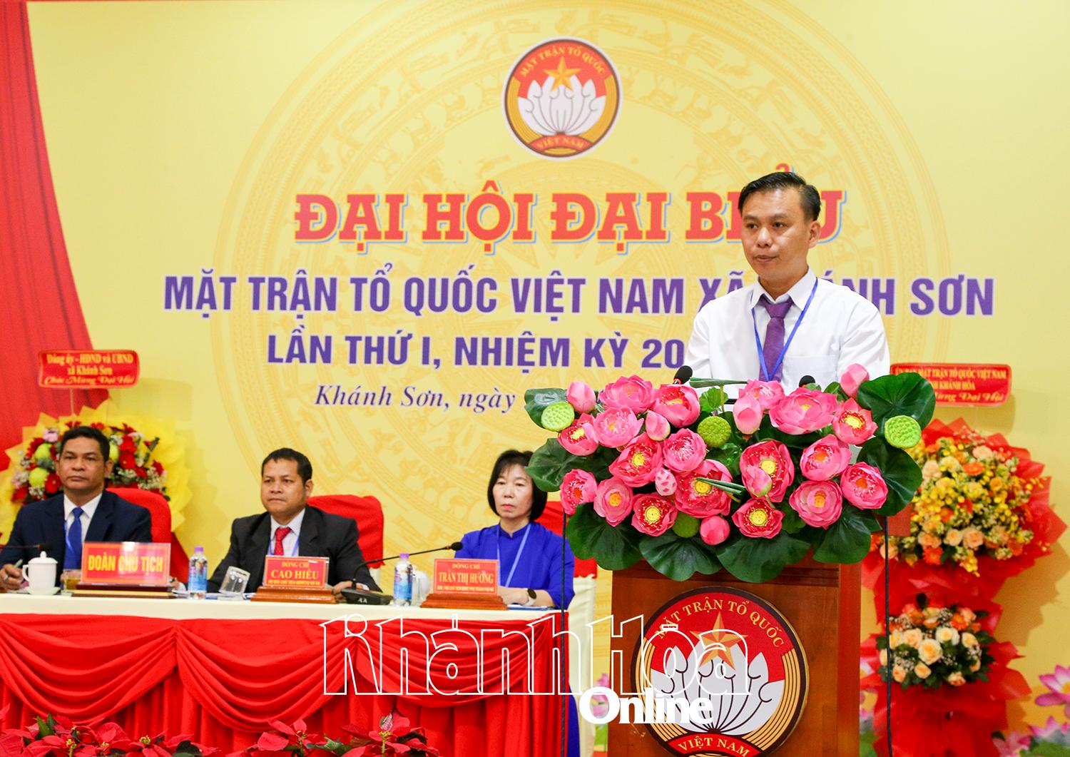 Đồng chí Huỳnh Hữu Phúc phát biểu chỉ đạo đại hội