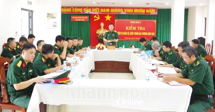 Bộ Tư lệnh Quân khu 5 kiểm tra tại Đồn Biên phòng Cửa khẩu cảng Nha Trang
