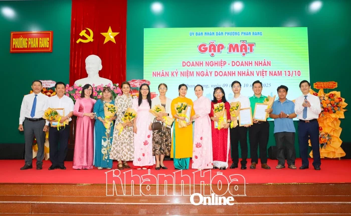 Phường Phan Rang gặp mặt, biểu dương các doanh nhân, doanh nghiệp tiêu biểu