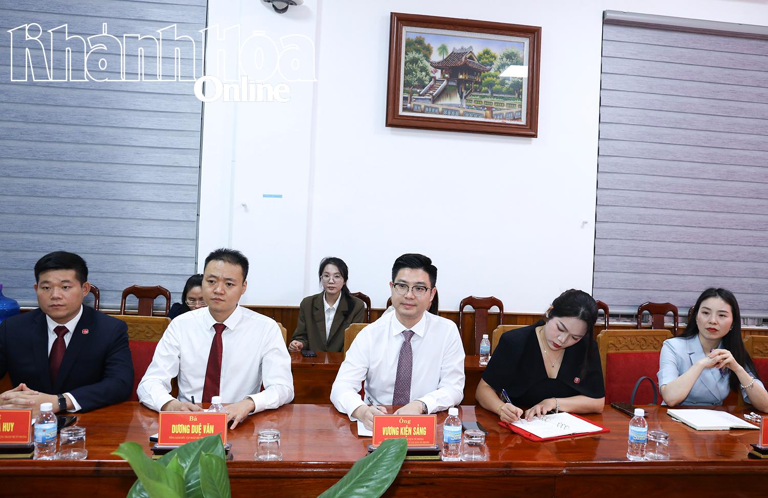 Đại diện Tập đoàn Xây dựng Thái Bình Dương làm việc với lãnh đạo tỉnh.