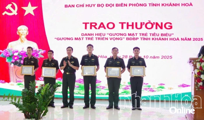 Bộ đội Biên phòng tỉnh Khánh Hòa tuyên dương 9 gương mặt trẻ tiêu biểu và triển vọng