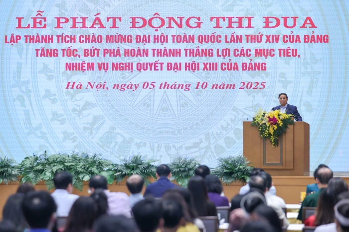 Thủ tướng Chính phủ Phạm Minh Chính phát động đợt thi đua cao điểm lập thành tích chào mừng Đại hội XIV của Đảng