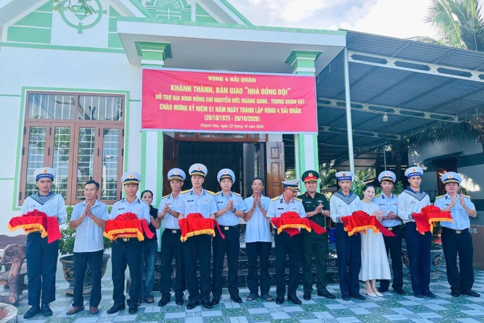 Bộ Tư lệnh Vùng 4 Hải quân khánh thành, bàn giao Nhà đồng đội