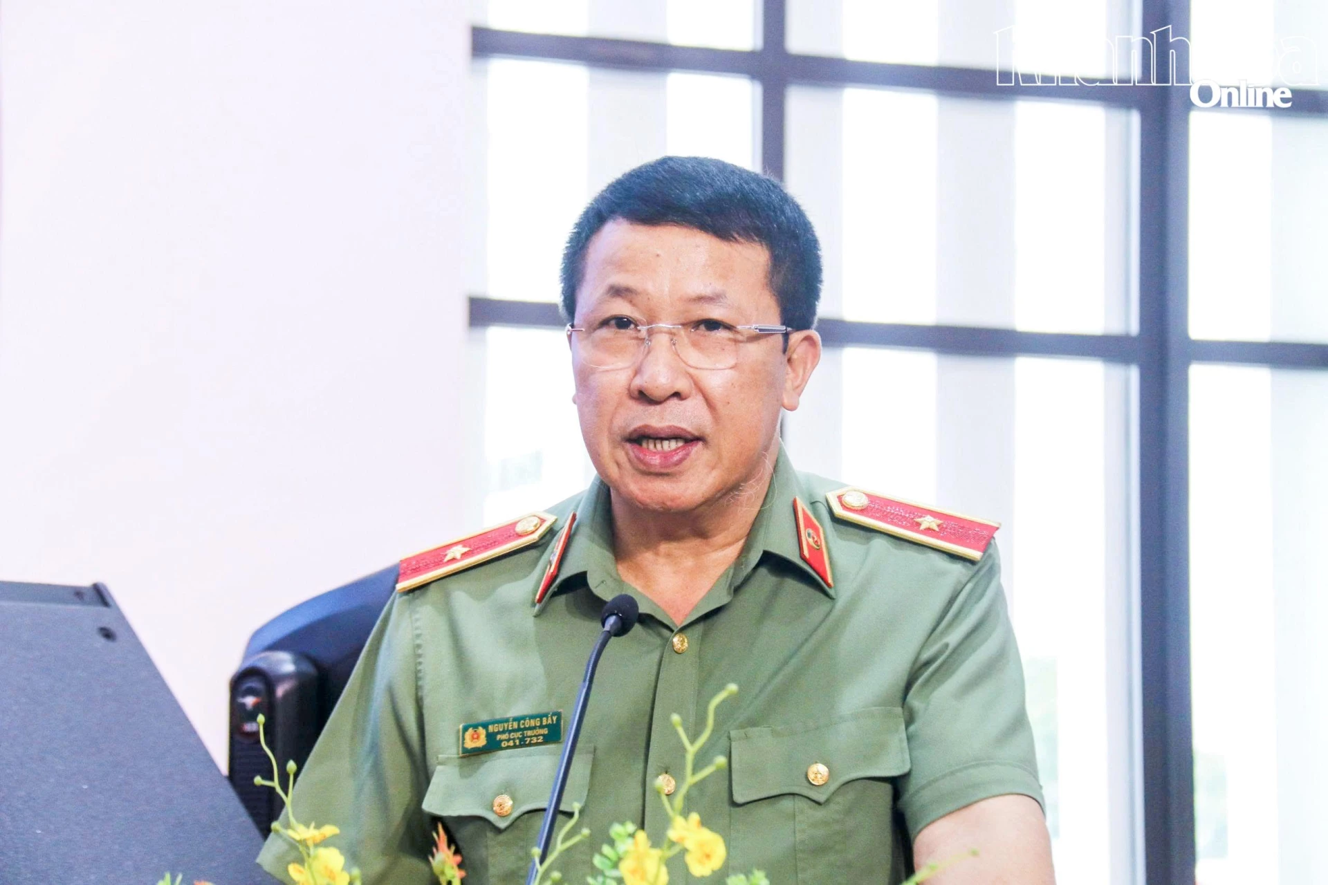 Thiếu tướng Nguyễn Công Bẩy phát biểu khai mạc.