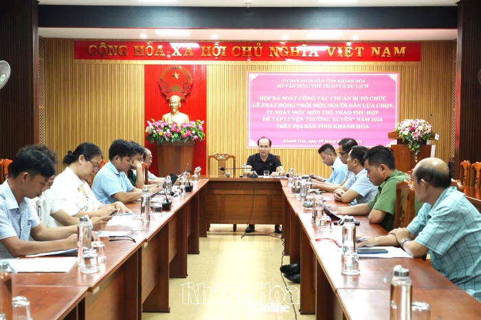 Hoàn tất công tác chuẩn bị lễ phát động phong trào tập luyện thể dục, thể thao
