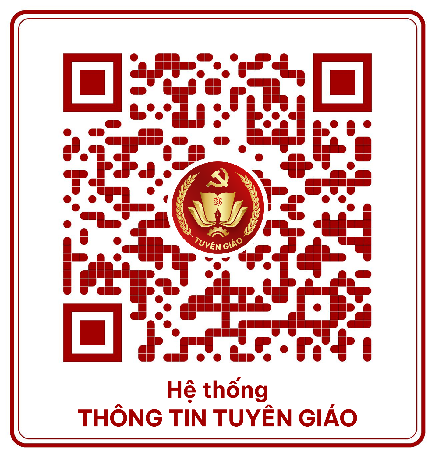 Mã QR để mở trang cài đặt ứng dụng Hệ thống thông tin Tuyên giáo.