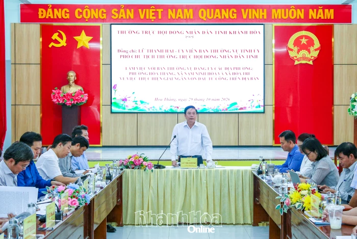 Phó Chủ tịch Thường trực HĐND tỉnh Lữ Thanh Hải làm việc với Ban Thường vụ Đảng ủy 3 địa phương