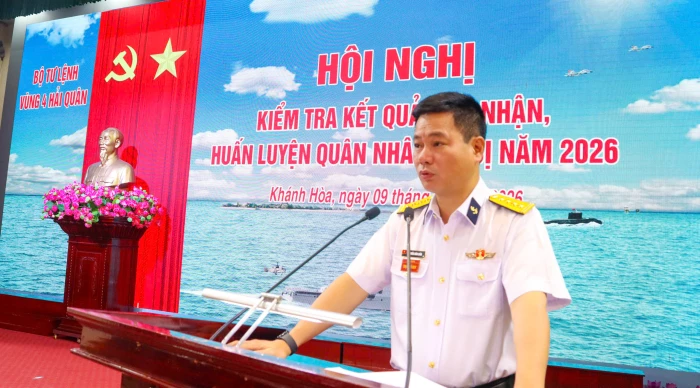 Vùng 4 Hải quân kiểm tra kết quả tiếp nhận, huấn luyện quân nhân dự bị năm 2026
