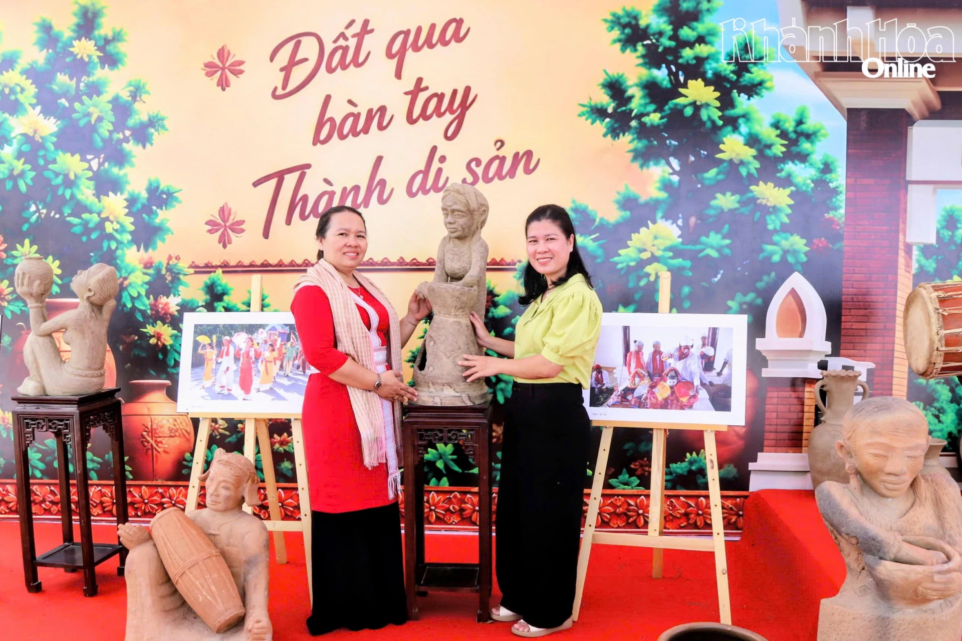 Không gian trưng bày giới thiệu nghề gốm ở Bàu Trúc.