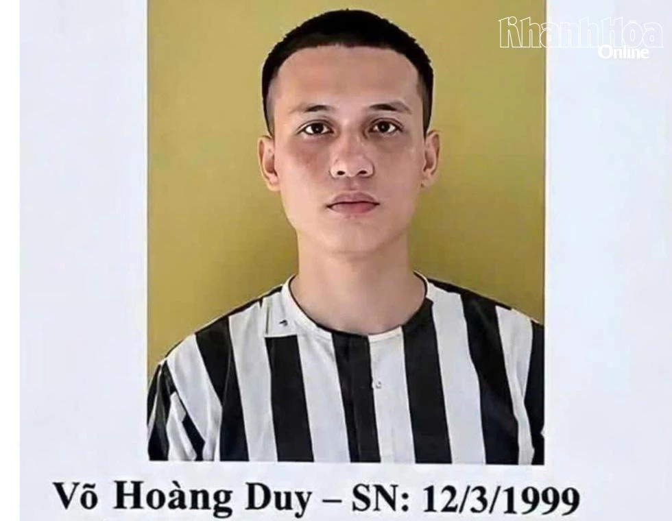 Phạm nhân Võ Hoàng Duy đã bị bắt.
