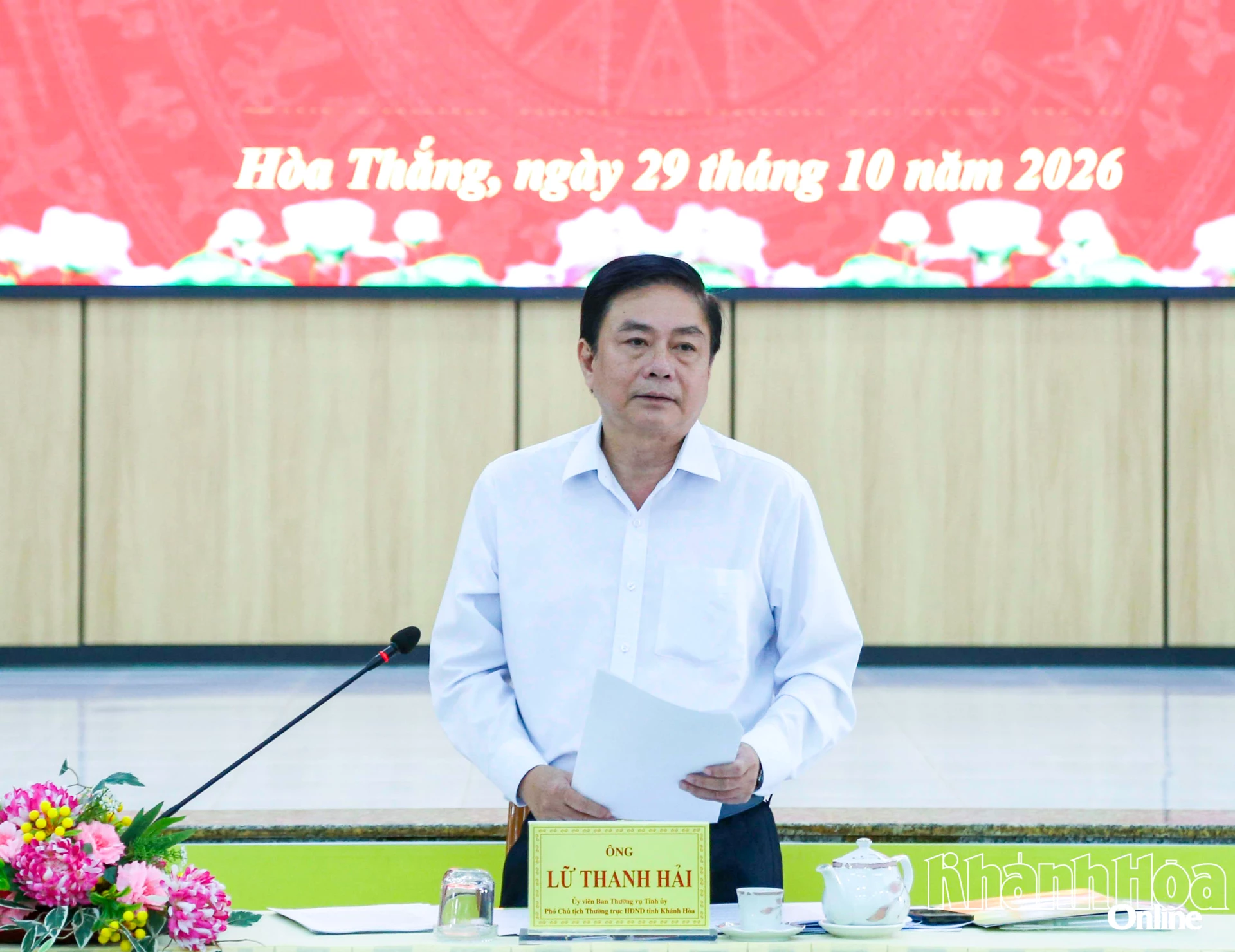 Đồng chí Lữ Thanh Hải phát biểu chỉ đạo tại buổi làm việc.