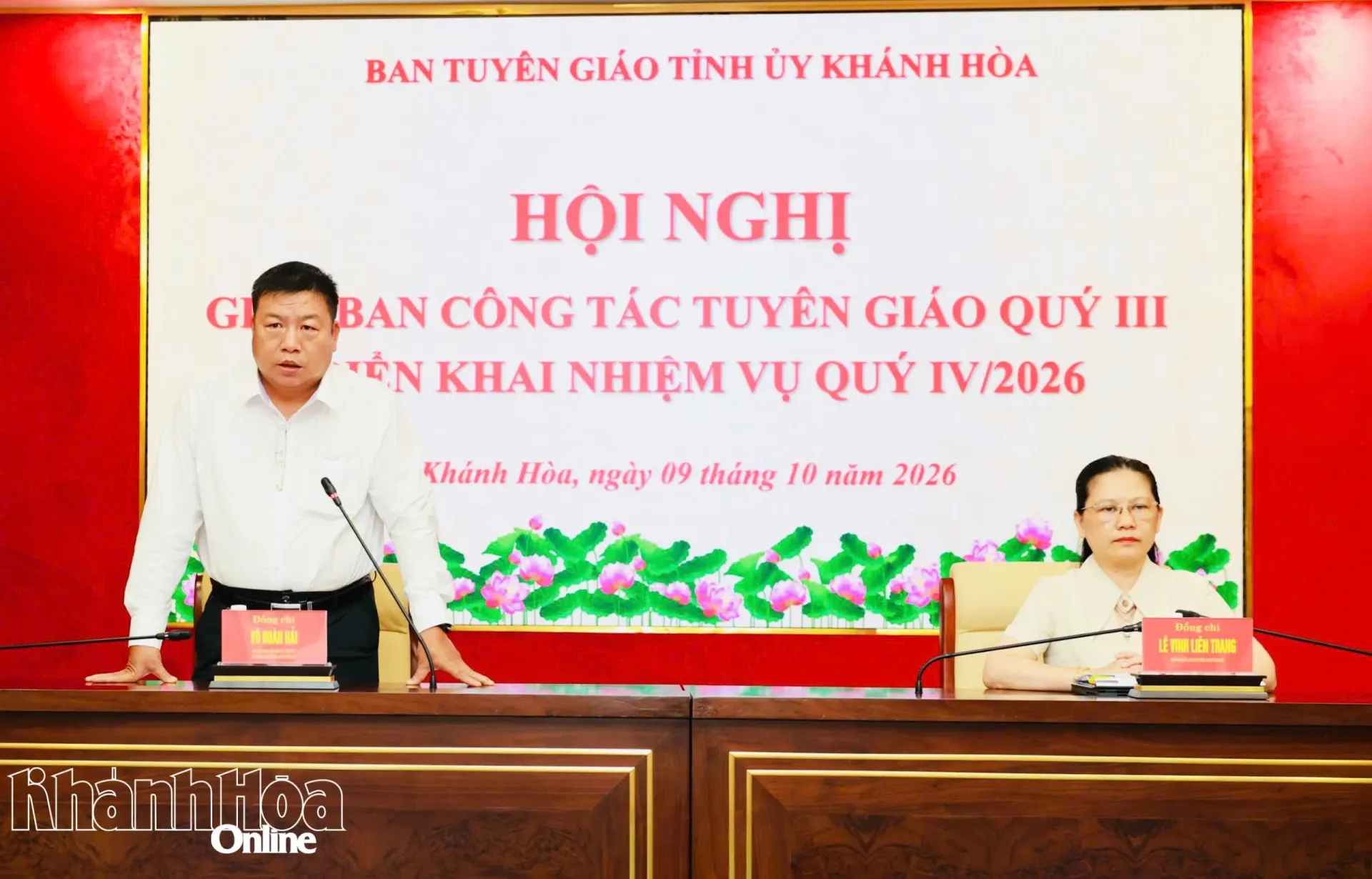 Ban Tuyên giáo Tỉnh ủy Khánh Hòa tổ chức giao ban công tác tuyên giáo quý III