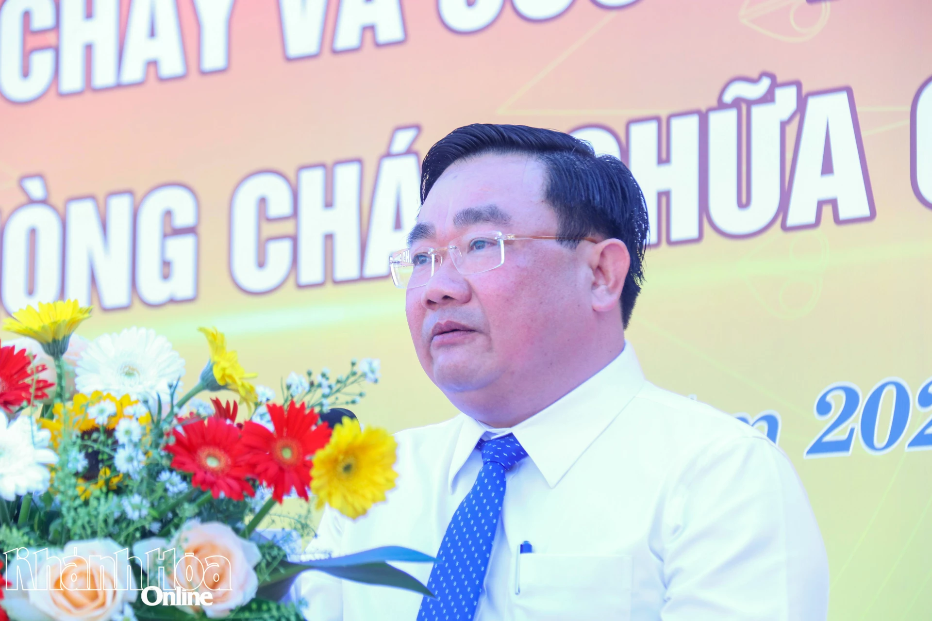 Đồng chí Trịnh Minh Hoàng phát biểu khai mạc hội thi.