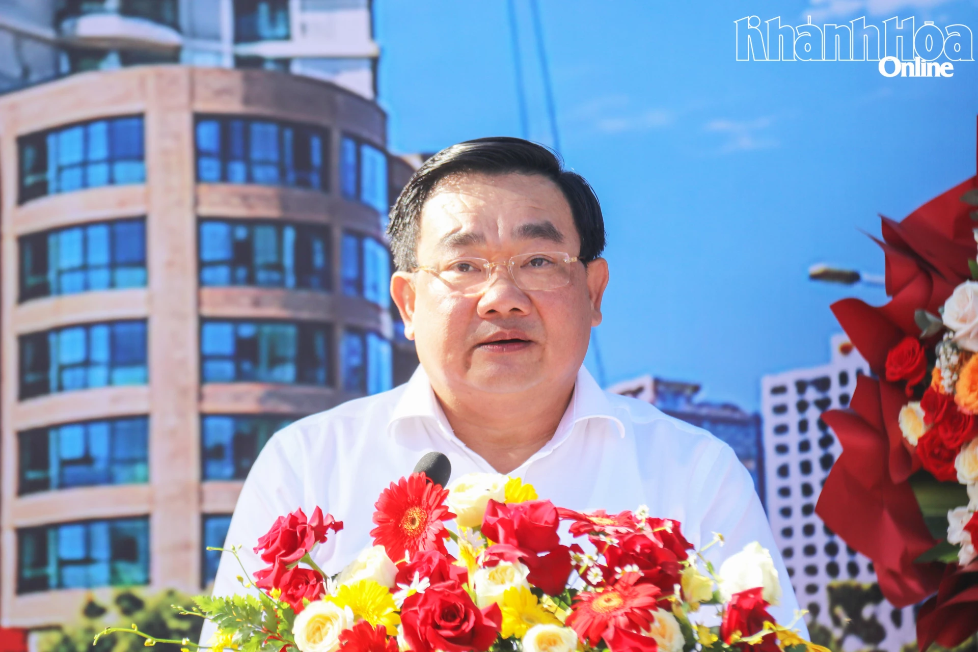 Đồng chí Trịnh Minh Hoàng phát biểu tại buổi thực tập.