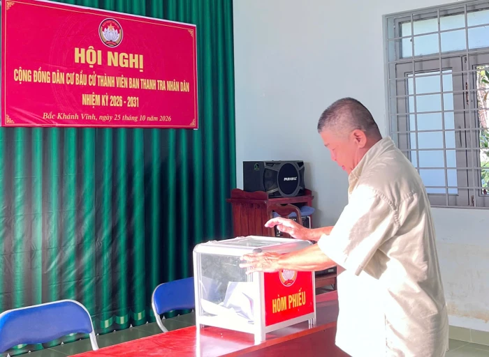 Xã Bắc Khánh Vĩnh tổ chức hội nghị bầu thành viên Ban Thanh tra nhân dân