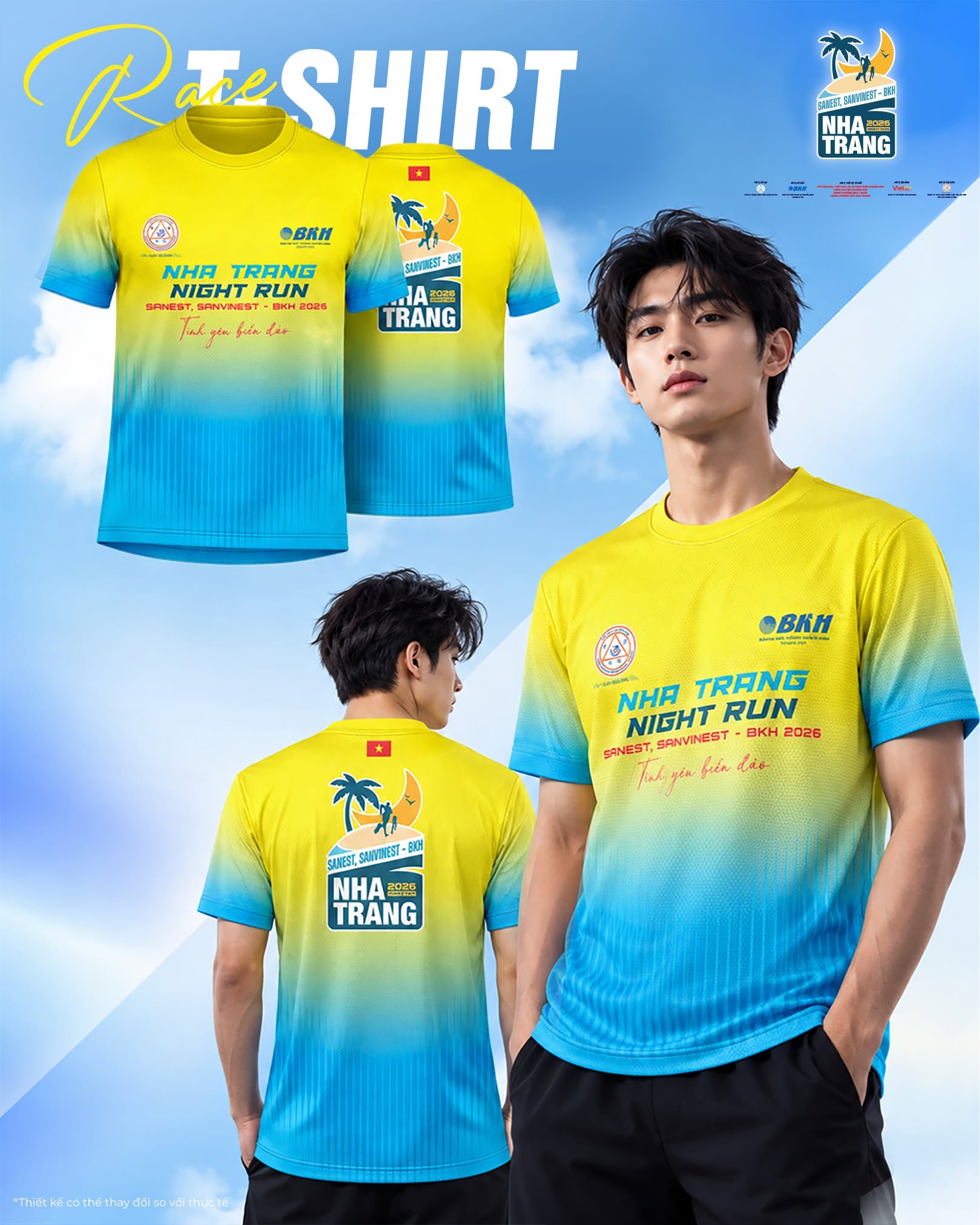 Chiếc áo đấu Nha Trang Night Run Sanest Sanvinest - BKH 2026 trẻ trung, bắt mắt.