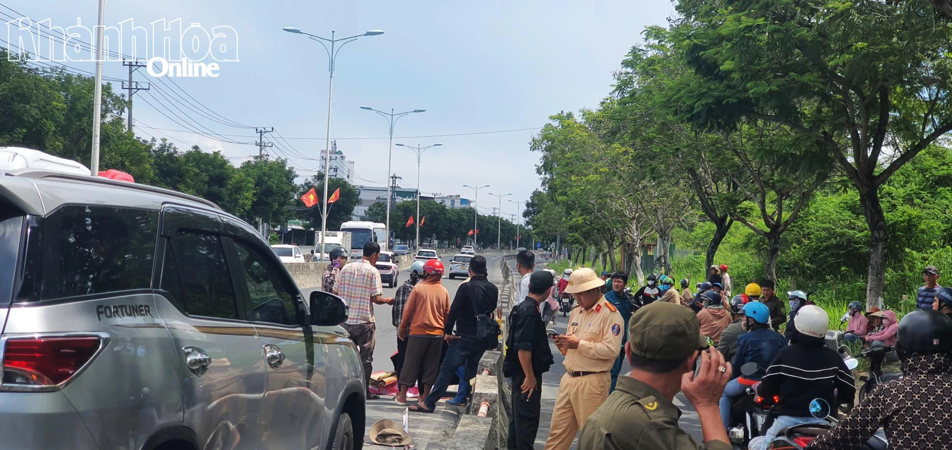 Hiện trường vụ tai nạn.