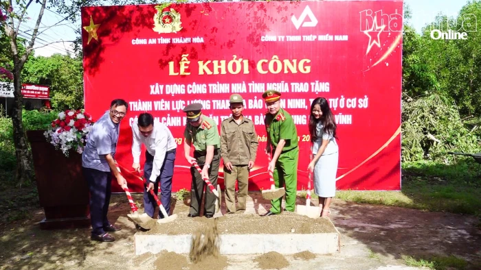 Công an tỉnh Khánh Hòa khởi công xây dựng nhà tình nghĩa cho thành viên Tổ bảo vệ an ninh, trật tự cơ sở