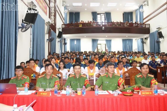 Phường Hòa Thắng đoạt giải nhất phần thi lý thuyết Hội thi nghiệp vụ chữa cháy