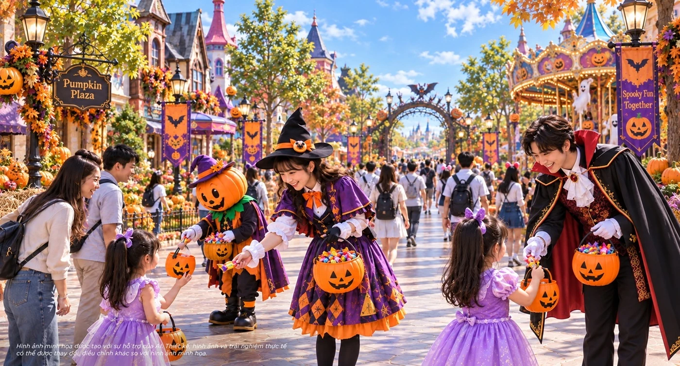 Du khách có thể tham gia các lễ hội hóa trang Halloween quanh năm.

