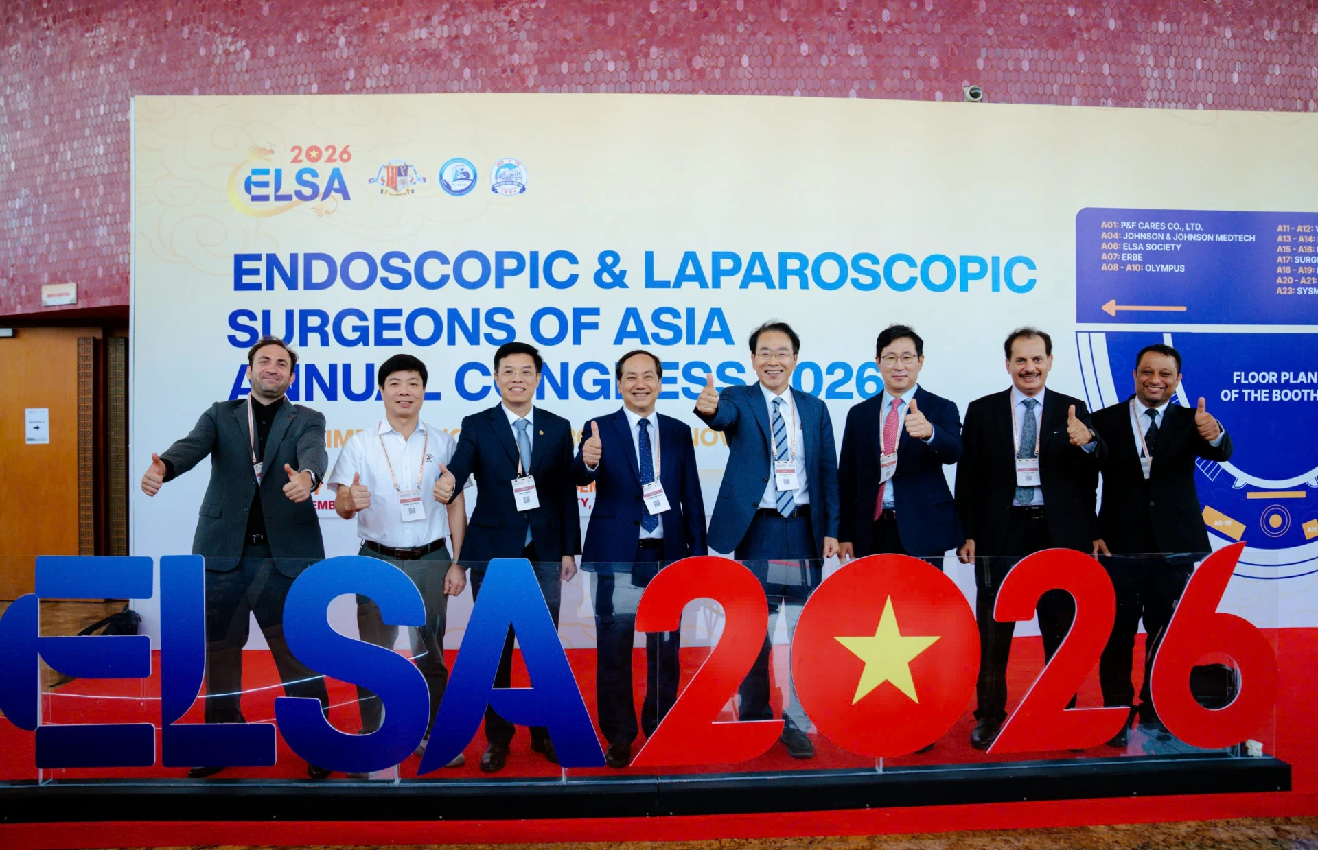 Đại diện Ban tổ chức và các chuyên gia y khoa quốc tế tham dự Hội nghị ELSA 2026 tại TP. Huế. (Nguồn: Ban tổ chức ELSA)