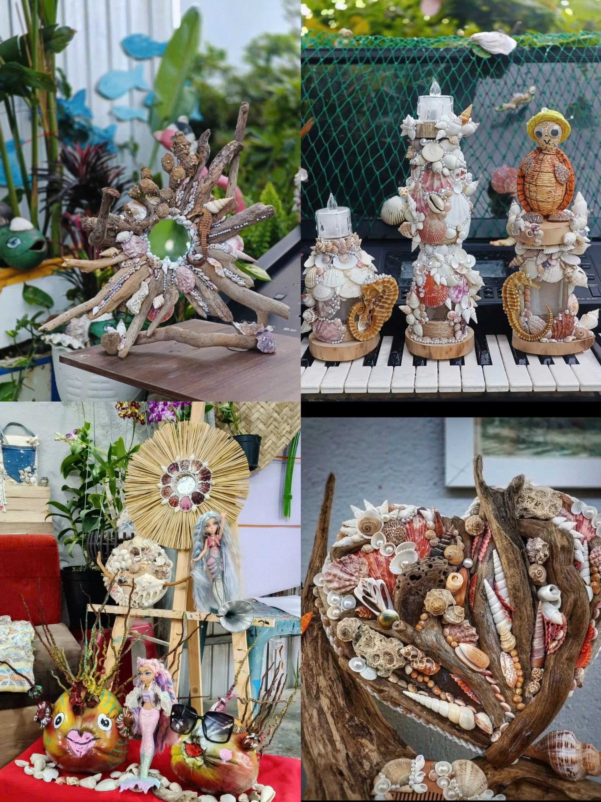 Đồ tái chế mang đậm hơi thở biển. 