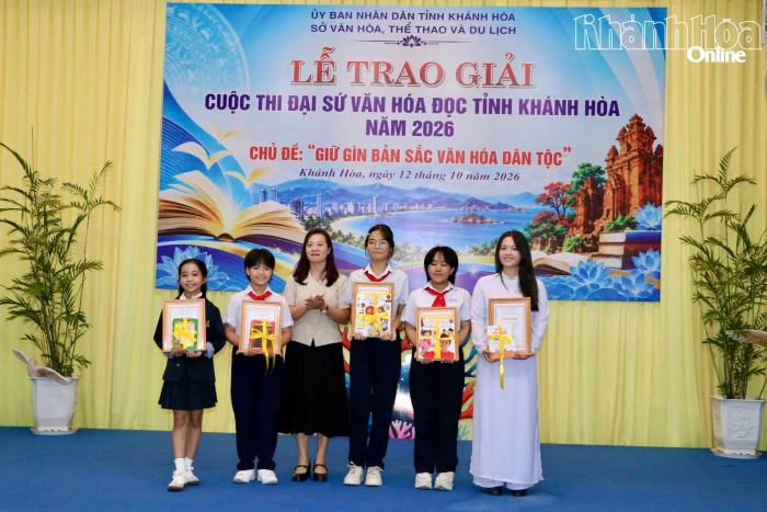 Trao giải cuộc thi Đại sứ văn hóa đọc tỉnh Khánh Hòa năm 2026