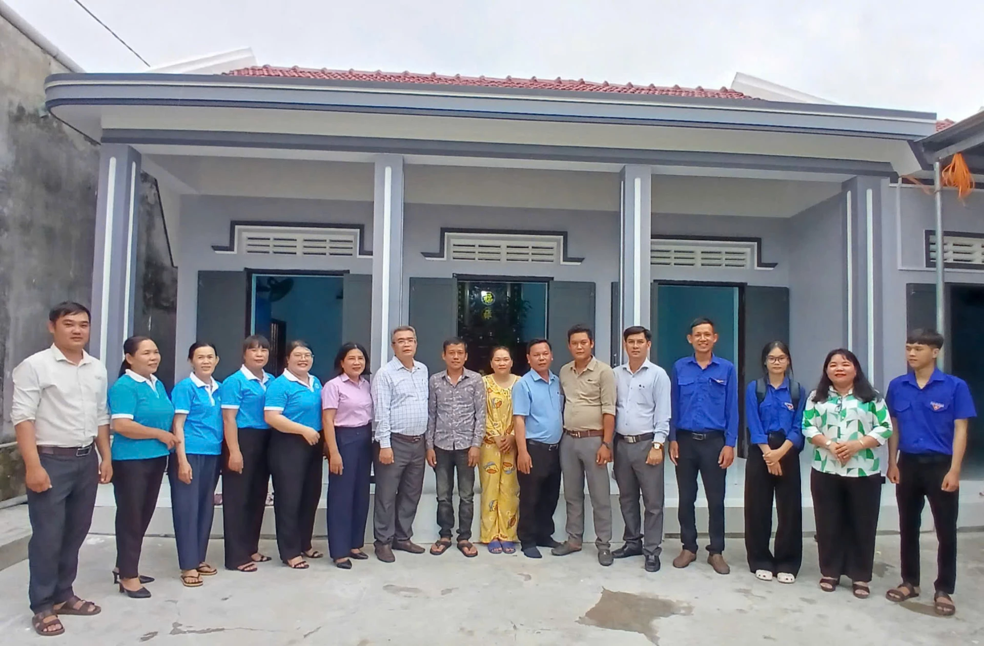 Căn nhà của gia đình ông Nguyễn Ngọc Chí sau khi được sửa chữa.