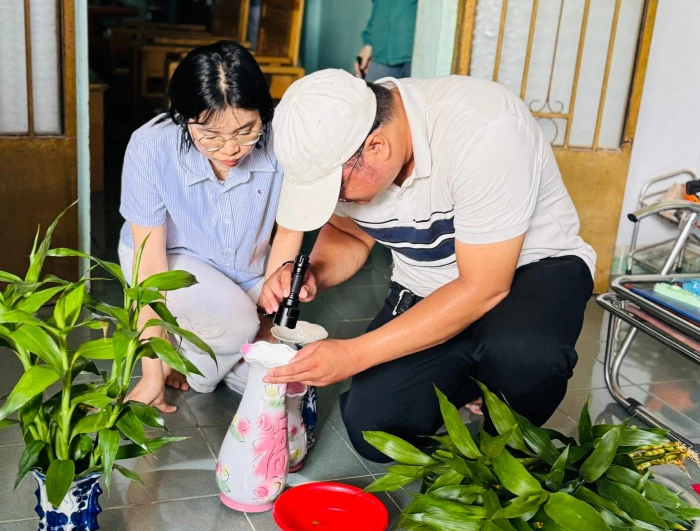 Giám sát công tác phòng, chống sốt xuất huyết tại xã Suối Hiệp