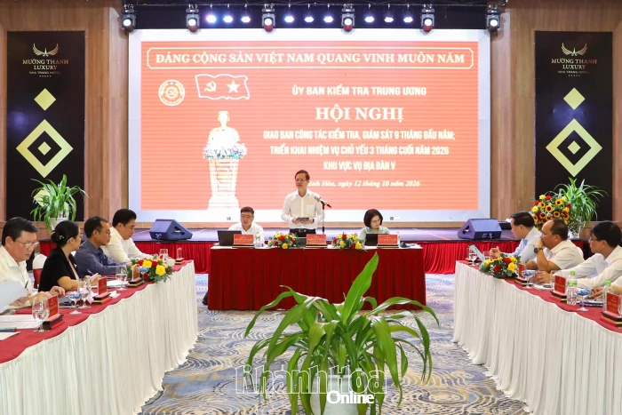 Hội nghị giao ban công tác kiểm tra, giám sát 9 tháng năm 2026 khu vực Vụ Địa bàn V theo dõi