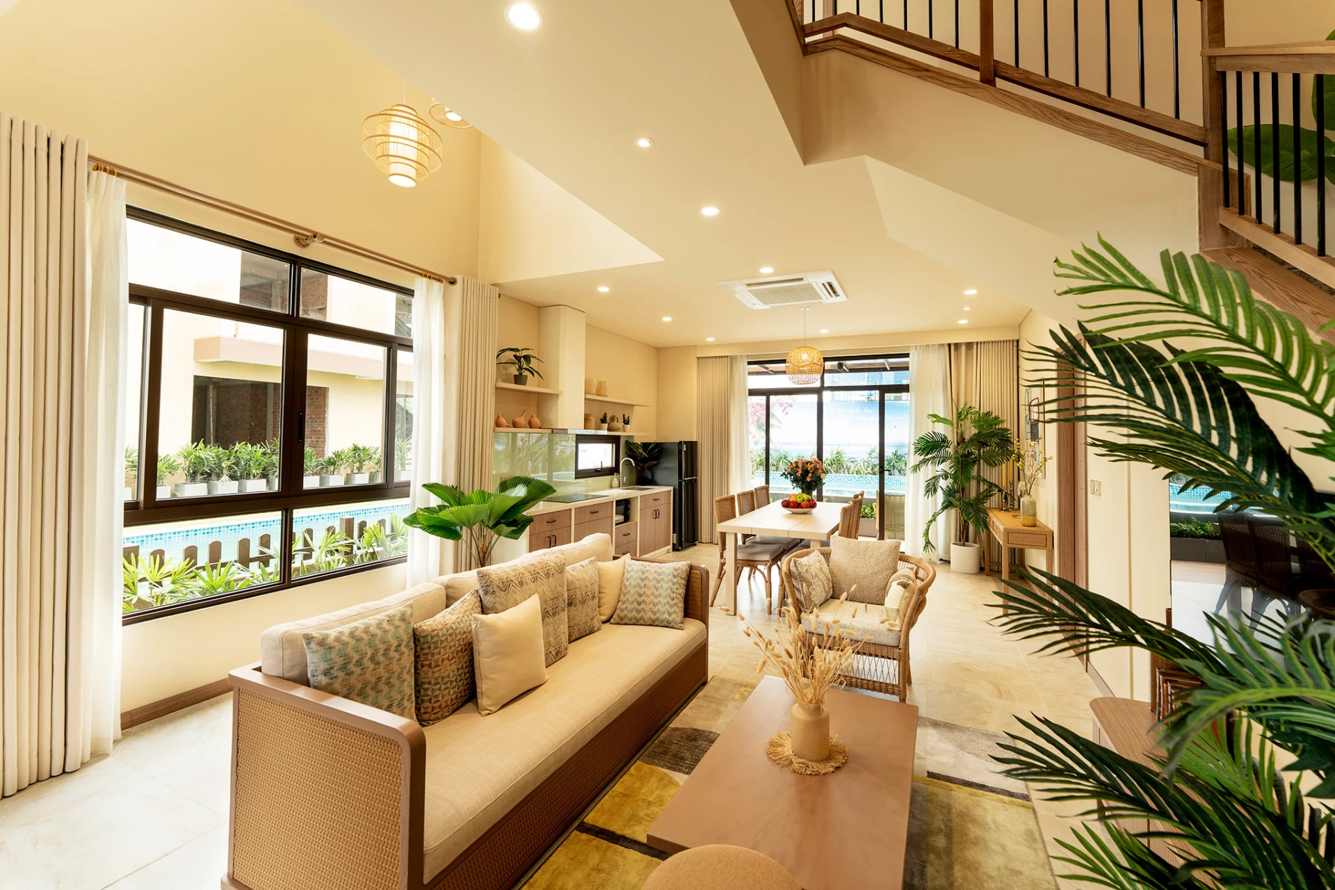Dấu ấn kiến trúc Bắc Phi với gam màu trầm ấm, tinh tế tại nhà phố biển tiểu khu Ma-rốc.