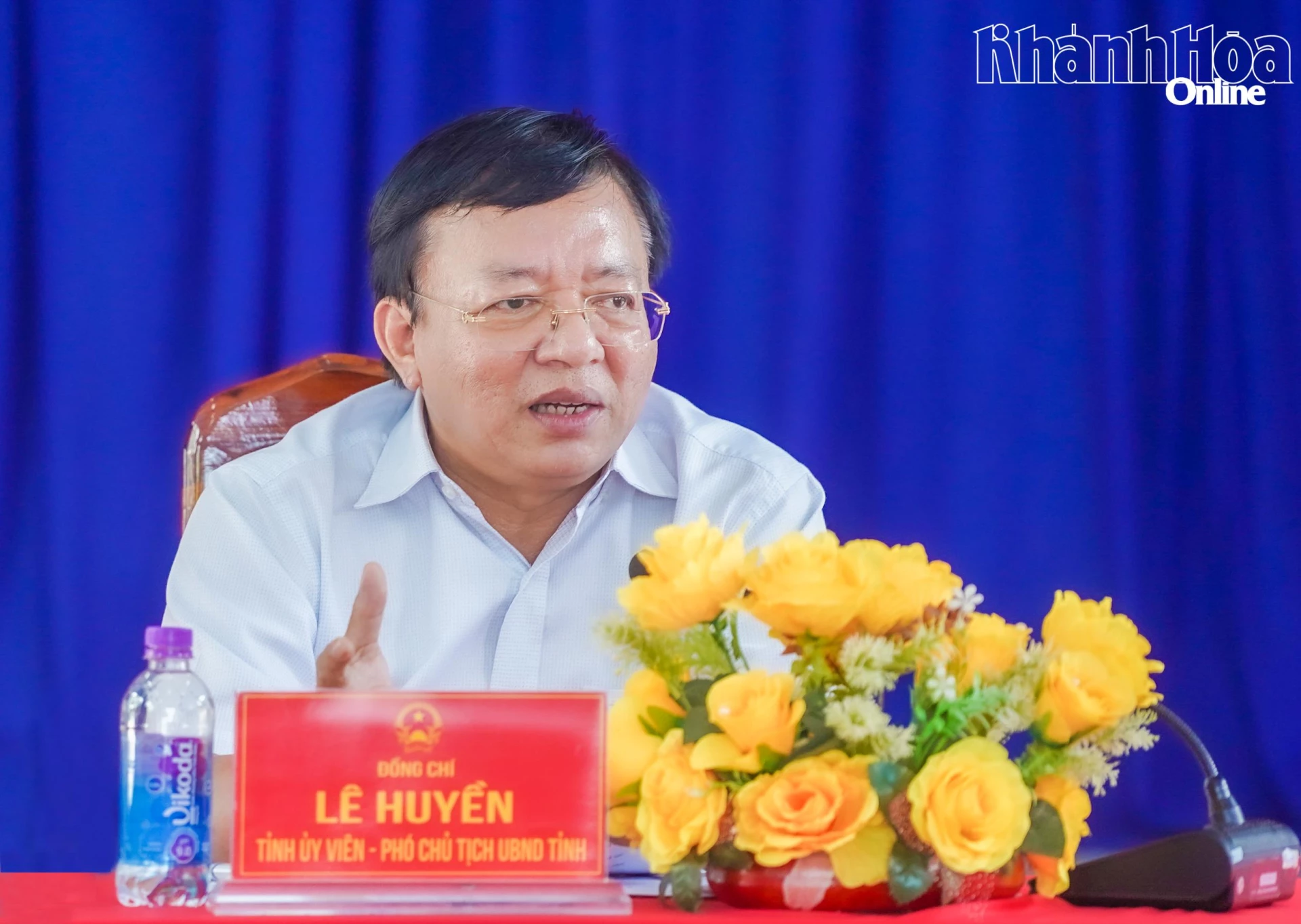 Phó Chủ tịch UBND tỉnh Lê Huyền chủ trì buổi làm việc.