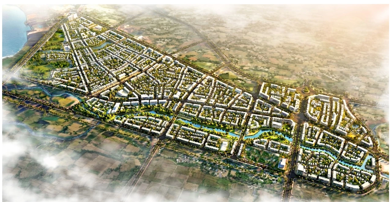 Phối cảnh tổng thể khu vực quy hoạch.