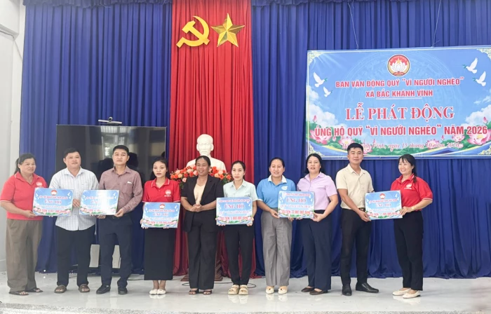 Xã Bắc Khánh Vĩnh phát động ủng hộ Quỹ “Vì người nghèo” năm 2026