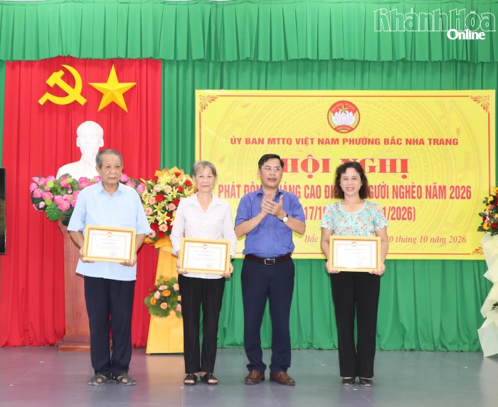 Ủy ban MTTQ Việt Nam phường Bắc Nha Trang phát động Tháng cao điểm “Vì người nghèo” năm 2026