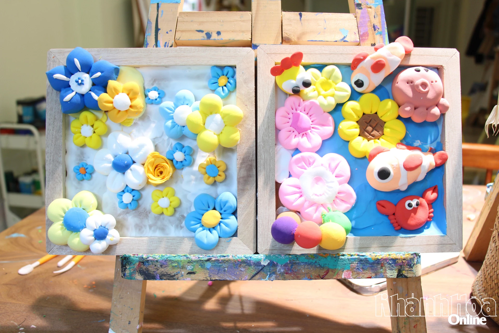 Các sản phẩm handmade do các em tự tay sáng tạo và hoàn thiện.