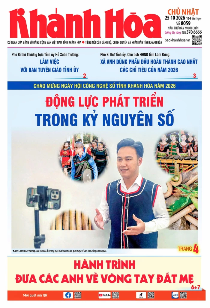Đọc báo in số 8059 ngày 25/10/2026