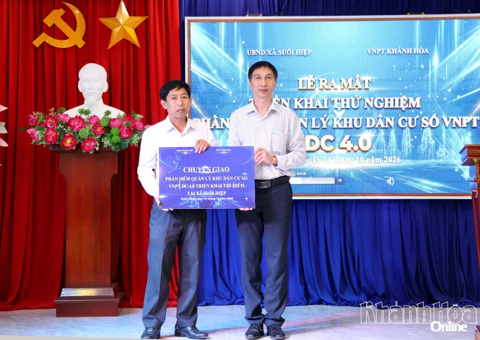 Xã Suối Hiệp triển khai thử nghiệm phần mềm Quản lý khu dân cư số VNPT DC 4.0