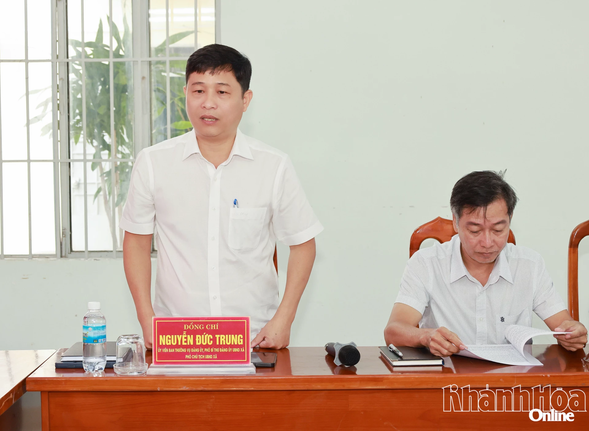 Lãnh đạo xã Cam An phát biểu tại buổi giám sát.