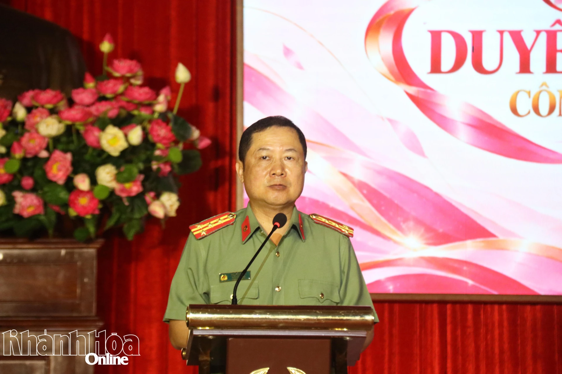 Đại tá Nguyễn Quân phát biểu khai mạc hội thi.
