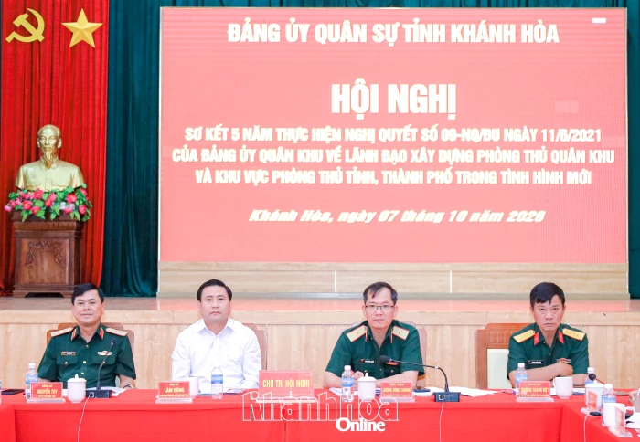 Khánh Hòa sơ kết 5 năm thực hiện nghị quyết của Đảng ủy Quân khu 5 về xây dựng khu vực phòng thủ